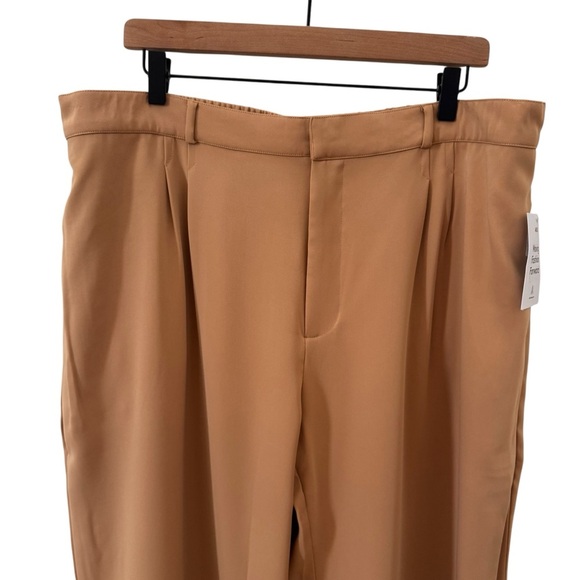 NWT ABLE Claire Crepe Wide Leg Pant in "Camel" Tan Size 12 - Picture 3 of 15